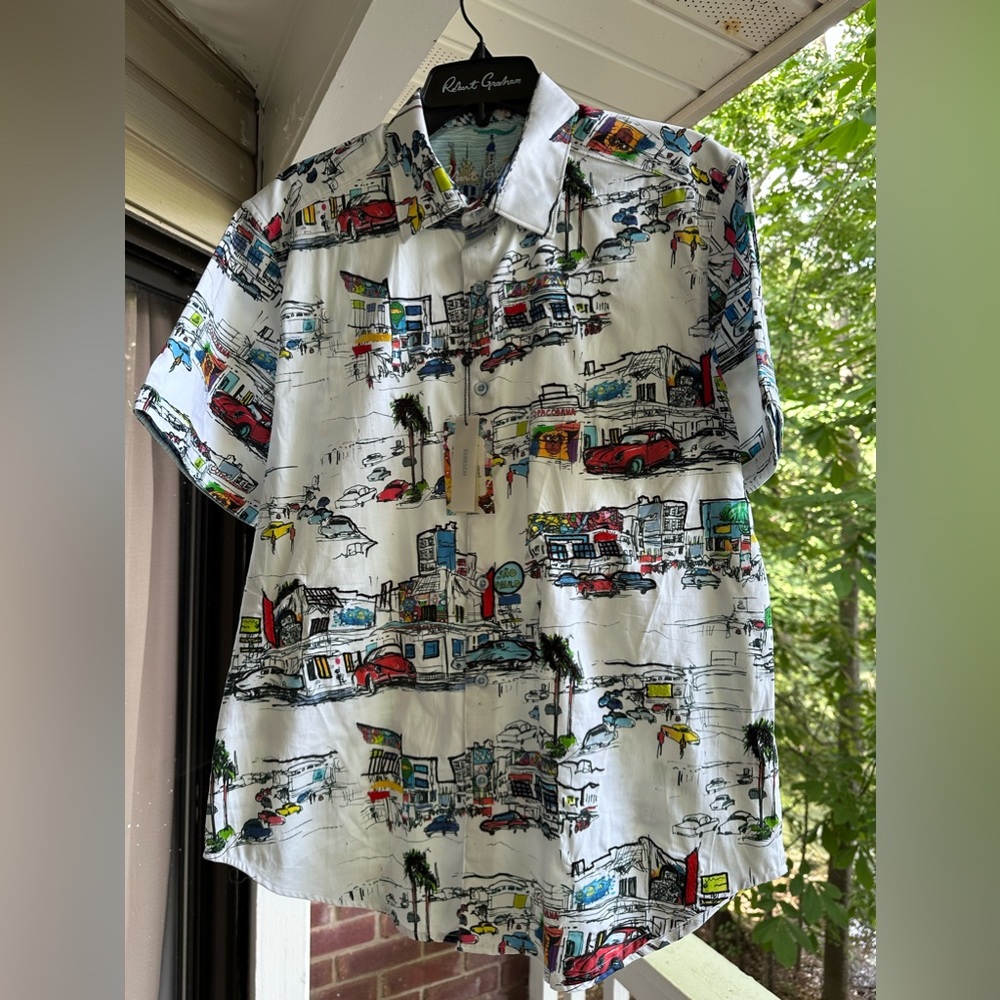 Robert Graham short sleeve shirt size L